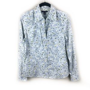 Tommy Hilfiger Button Down Paisley Floral Top